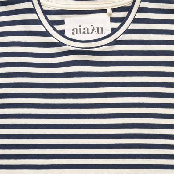 Aiayu Classic Circular Striped T-shirt, Mix Night 